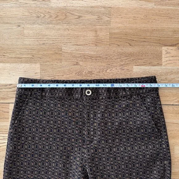 Cabi Director Trouser Style #4505 - Brown & Black Gold Print Sz 14 - Picture 8 of 16